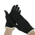 thumbnail image 1 of Unique Bargains 1 Pair Sunblock Mittens Sun Block Driving Gloves for Women Black, 1 of 5