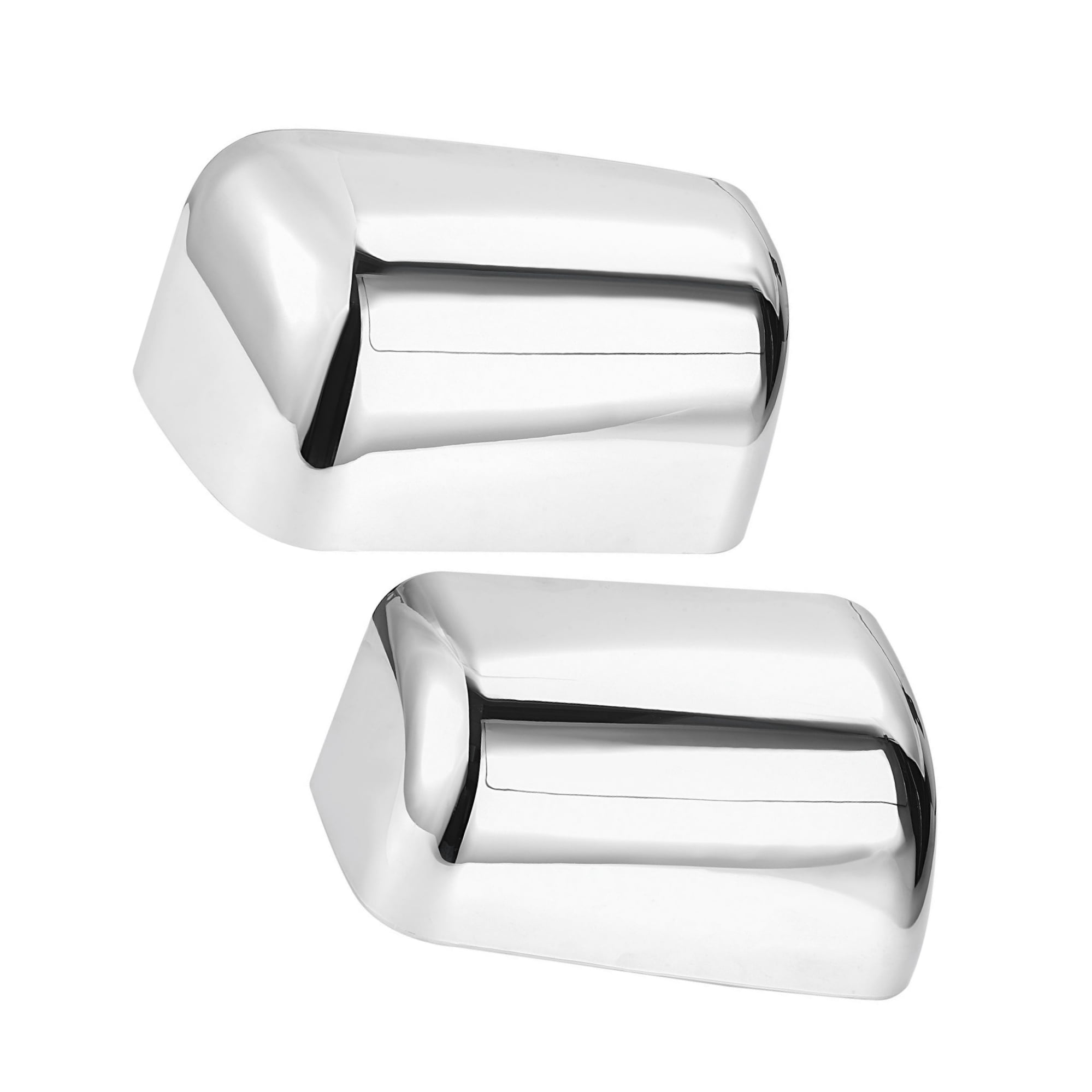 Unique Bargains 1 Pair Super-Duty Chrome Plated Mirror Covers Top Half