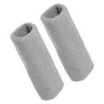 thumbnail image 1 of Unique Bargains 1 Pair Sweat Absorbing Wrist Sweatbands Athletic Cotton Yarn Latex Silver Tone Gray 8x15cm, 1 of 6