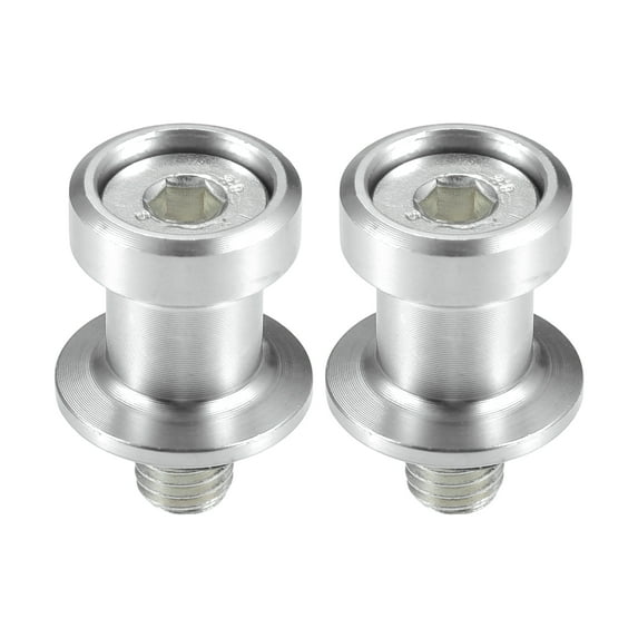 1 Pair Swingarm Spools, 10mm M10x1.5 CNC Swing Arm Spools Sliders Stand Universal for Motorcycles Durable Aluminum Alloy Silver Tone