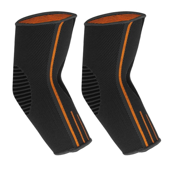 Unique Bargains 1 Pair Thickened Elbow Protection Elbow Pads Tightening Breathable Elbow Brace Gray M Size for Sports