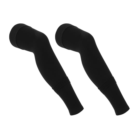 Unique Bargains 1 Pair Thigh High Compression Sleeves with Elastic Band for Women Men Black XL