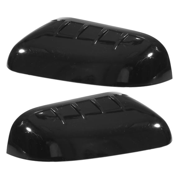 Unique Bargains 1 Pair Left Right Top Half Mirror Cover for Ford Explorer 2011-2015 Gloss Black