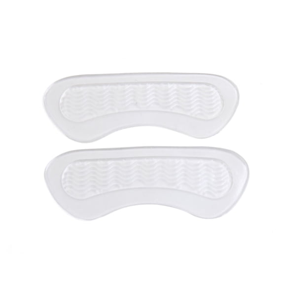 Unique Bargains 1 Pair Transparent Silicone Shoe Insole Inserts Pad Foot Heel Cushion