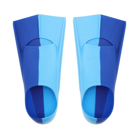 Unique Bargains 1 Pair Unisex Snorkeling Fins Foot Flippers for Swimming Extra Large Dark Blue,Light Blue