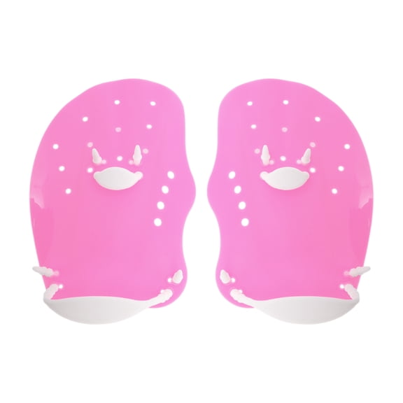Unique Bargains 1 Pair Unisex Swimming Paddles Hand Flippers Small Pink