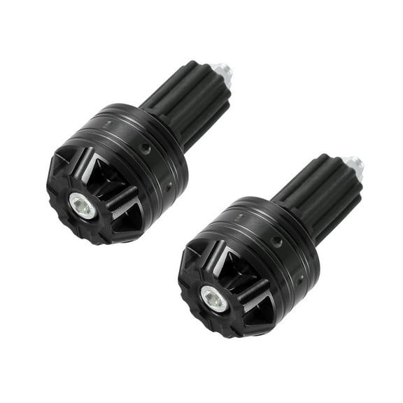 Unique Bargains 1 Pair Universal 18mm Handlebar End Caps Plug Bar Ends Aluminum Alloy for Motorcycle Black