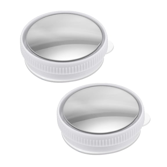 Unique Bargains 1 Pair Universal Blind Spot Car Mirror Car Rearview Mirror 360 Degree Rotation Adjustable Glass White