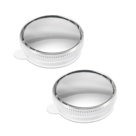 Unique Bargains 1 Pair Universal Blind Spot Mirror Car Rearview Mirror 360 Degree Rotation Adjustable Glass Silver Tone