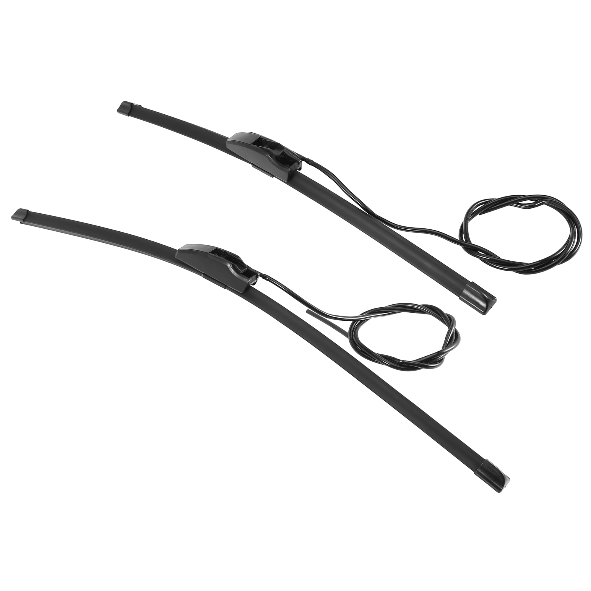 Unique Bargains 1 Pair Black Vehicle Front Windshield Wiper Blades for Jaguar S-Type 2001-2008 24" 19"