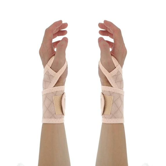 Unique Bargains 1 Pair Warm Wristbands 12.99"x3.27" Wristbands for Sport Skin Color