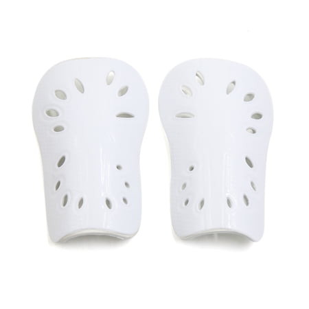 Unique Bargains 1 Pair White Shin Guards Performance Support Soccer Football White