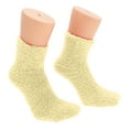 thumbnail image 1 of Unique Bargains 1 Pair Women's Comfortable Sleep Cozy Socks Light Yellow 93% Polyester 7% Spandex, 1 of 5