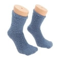 thumbnail image 1 of Unique Bargains 1 Pair Women's Thermal Sleep Cozy Socks Blue 93% Polyester 7% Spandex, 1 of 5