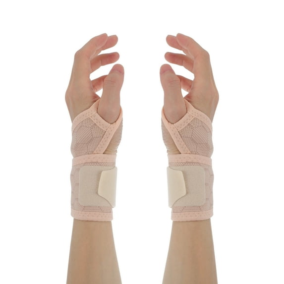 Unique Bargains 1 Pair Wrap-around Wristbands 14.96"x2.95" Wristbands for Sport Skin Color