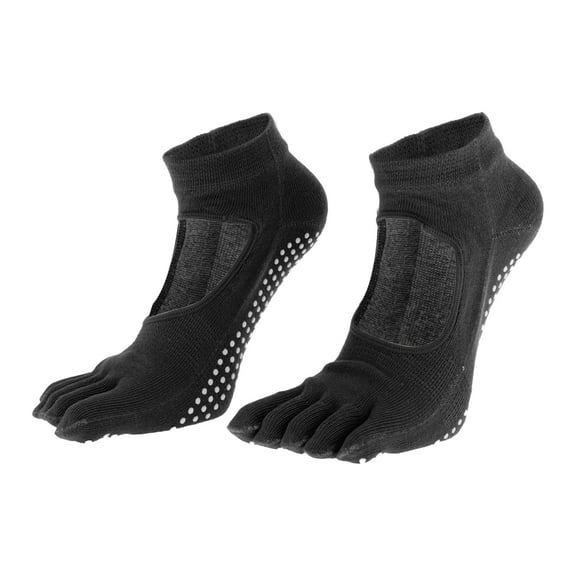 Unique Bargains 1 Pair Yoga Five Toe Socks Durable Closed Socks for Women Black