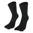thumbnail image 1 of Unique Bargains 1 Pair Yoga Five Toe Socks Durable Striped High Socks for Women Black, 1 of 6