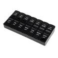 thumbnail image 1 of Unique Bargains 1 Pc 14 Grids Double Row Pill Box for Travel Large Black, 1 of 6