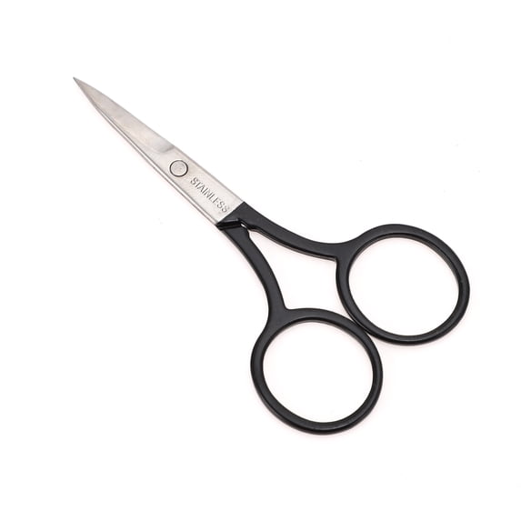 Unique Bargains 1 Pc 2.0 Embroidery Scissors Grooming Bathroom Black
