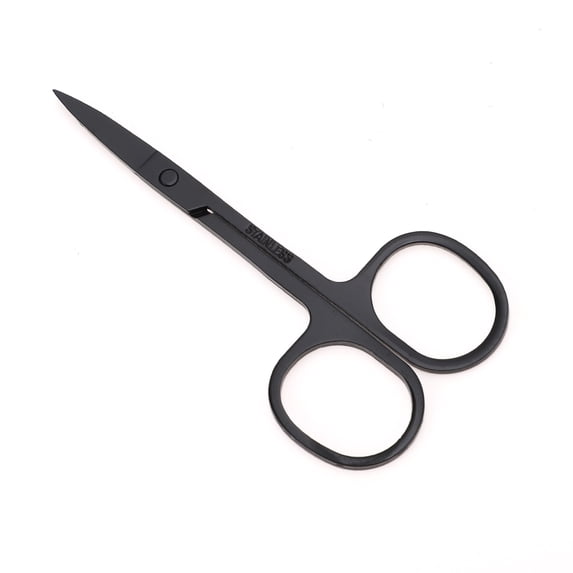 Unique Bargains 1 Pc 2.0A Scissors Eyebrow Trimmer Parlor Black
