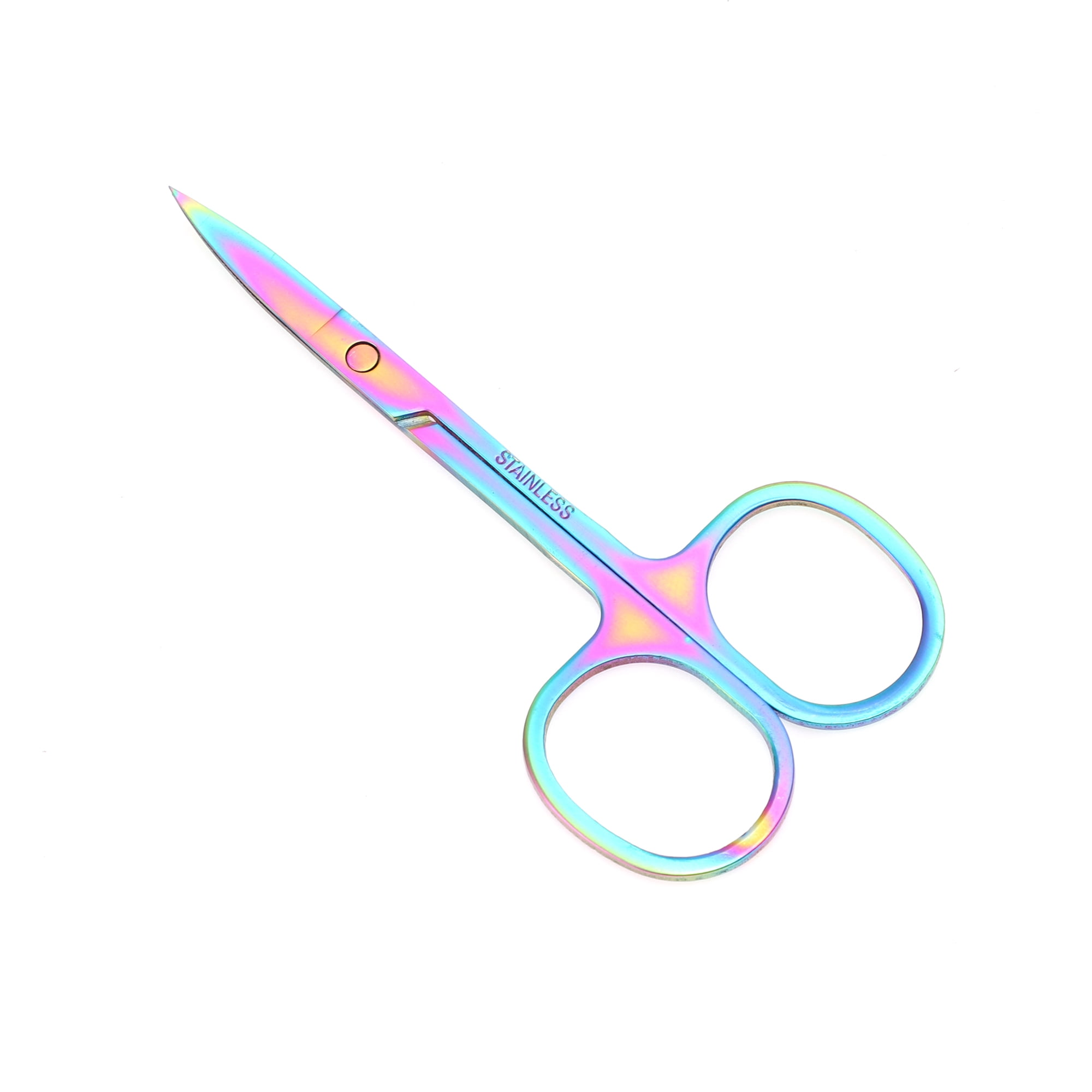 Unique Bargains 1 Pc 2.0A Scissors Eyebrow Trimmer Parlor Chrome Assorted Color