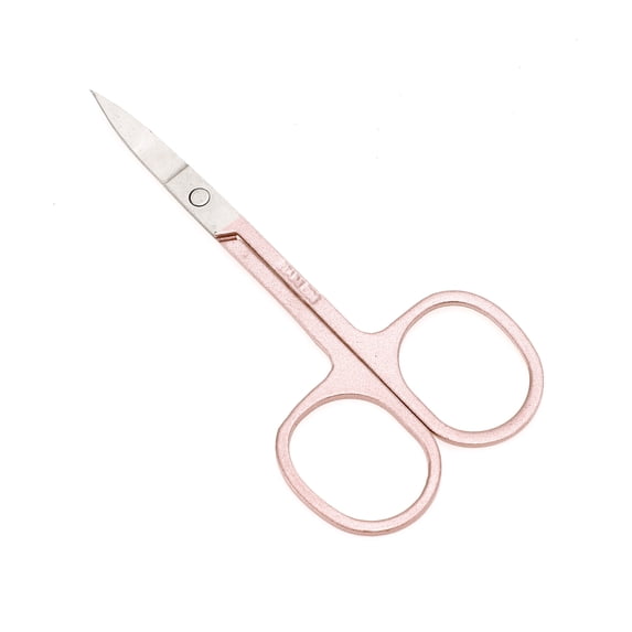 Unique Bargains 1 Pc 2.0A Scissors Eyebrow Trimmer Parlor Spray Painted Rose Gold Tone