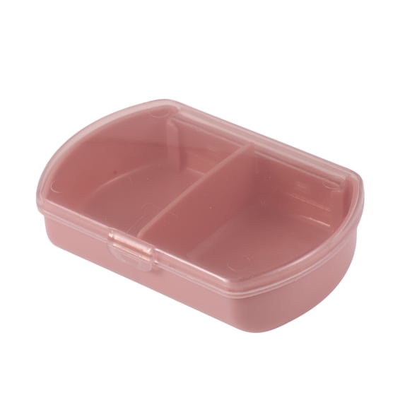 Unique Bargains 1 Pc 2 Compartment Pill Case Durable for Travel Cameo