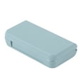 thumbnail image 1 of Unique Bargains 1 Pc 3 Compartment Single Layer Pill Case Durable for Travel Blue, 1 of 6