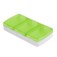 thumbnail image 1 of Unique Bargains 1 Pc 3 Grids Single Row Pill Case Durable for Travel Green, 1 of 6