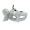 thumbnail image 1 of Unique Bargains 1 Pc 3D Butterfly Half Face Party Mask for Masquerade Party White, 1 of 5