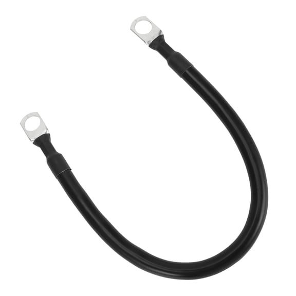Unique Bargains 1 Pc 4 AWG Gauge 1FT Copper Battery Inverter Cable 3/8" Lug Universal Black