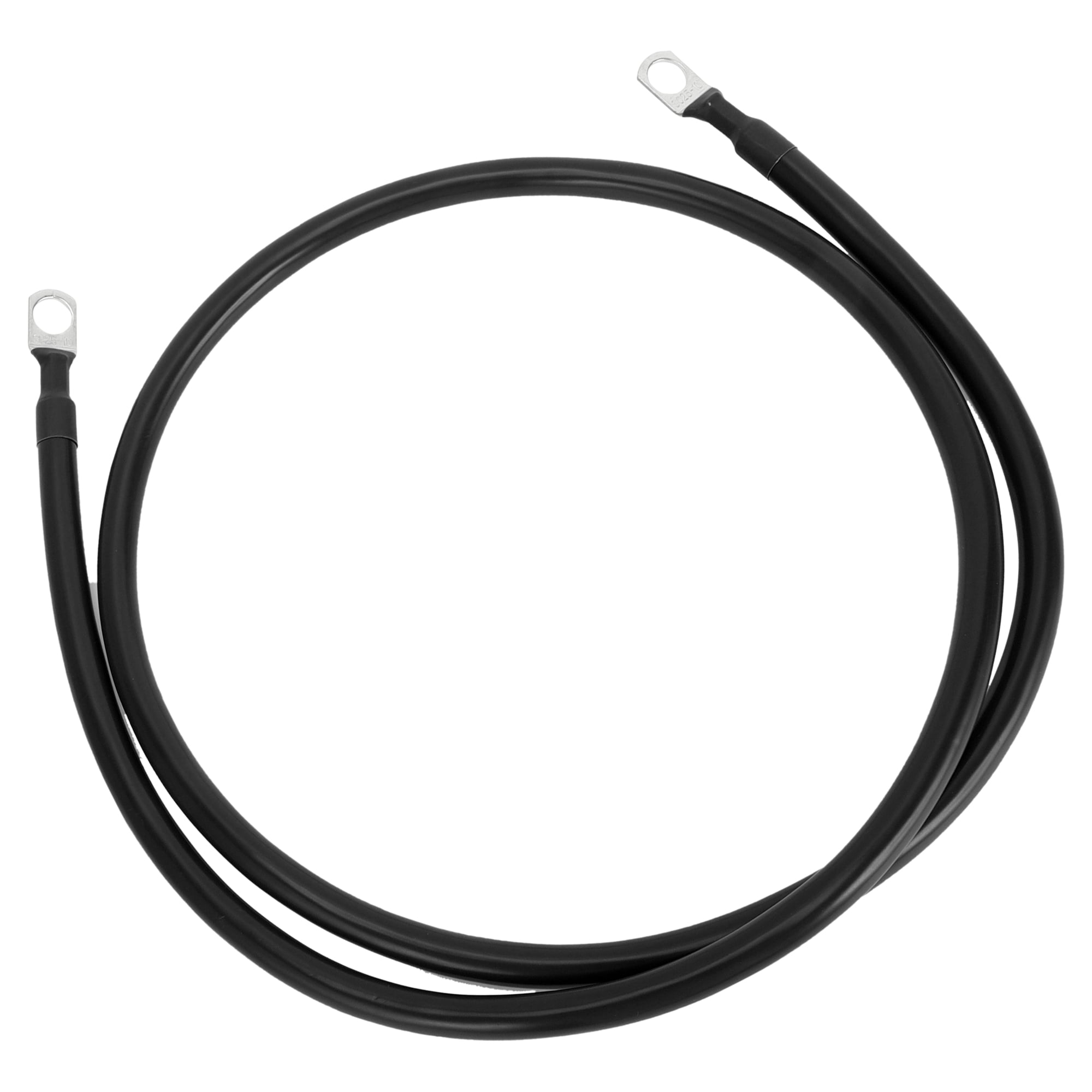 Unique Bargains 1 Pc 4 AWG Gauge 4FT Copper Battery Inverter Cable 3/8" Lug Universal Black