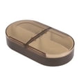 thumbnail image 1 of Unique Bargains 1 Pc 4 Grids Push-Pull Pill Case Detachable for Travel Brown, 1 of 6