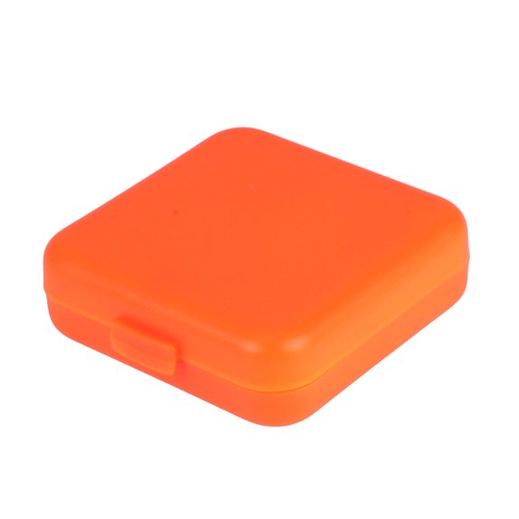 Unique Bargains 1 Pc 4 Grids Single Layer Pill Case Portable for Travel Orange