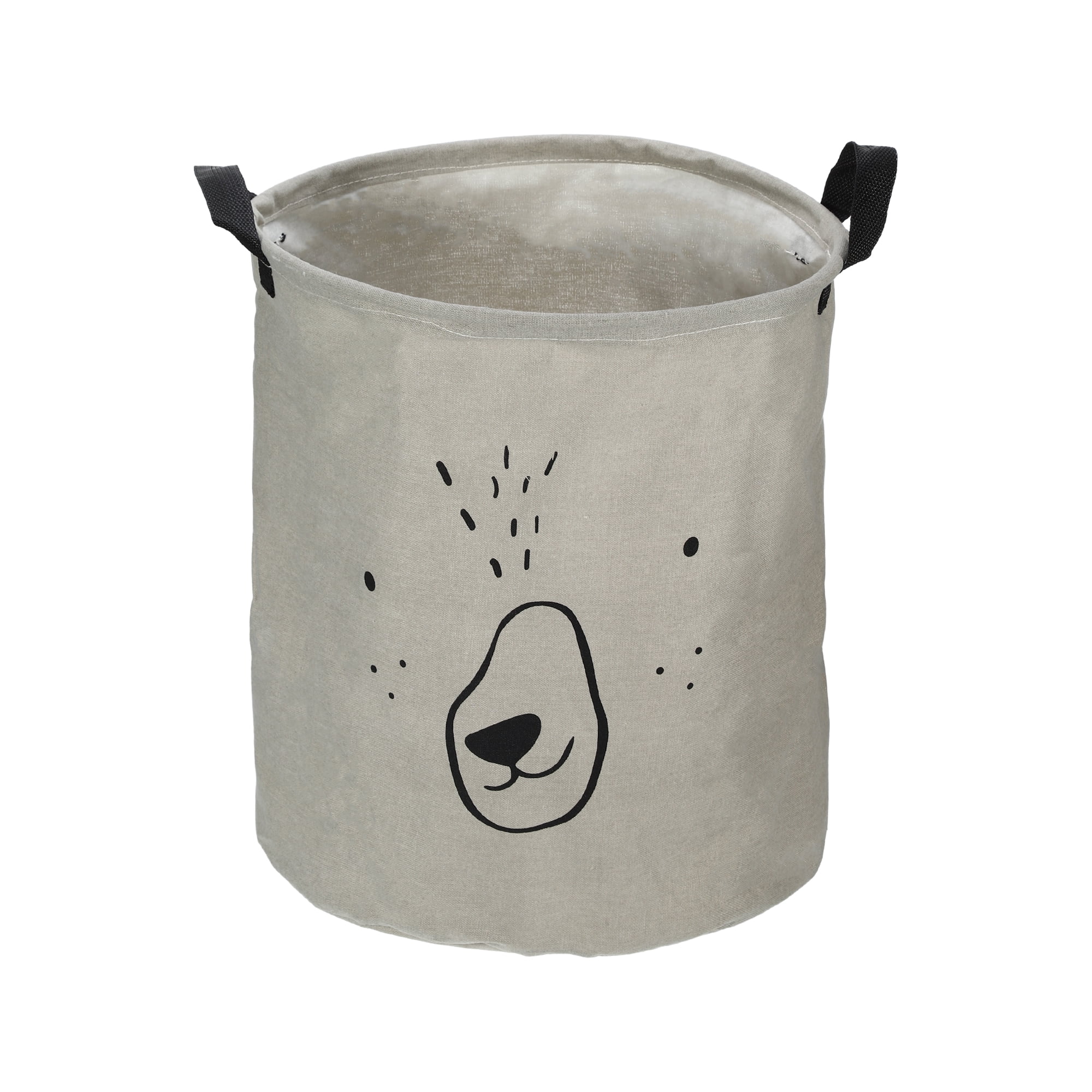 Unique Bargains 1 Pc 40L Foldable Cylindrical Laundry Basket for