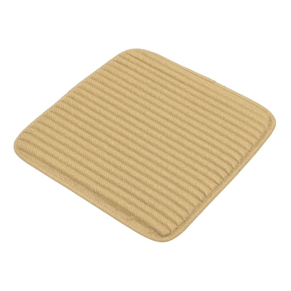 Unique Bargains 1 Pc 46x44.5cm Universal Car Seat Cushion - for Car Travel Driving Seat Protection Pad Cover Anti-Slip - Flax Buckwheat Hull Beige