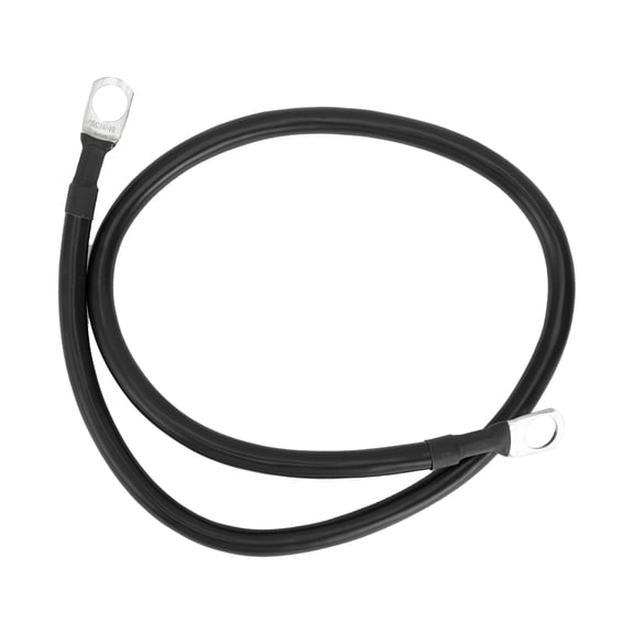 Unique Bargains 1 Pc 6 AWG Gauge 2FT Tinned Copper Battery Inverter Cable 3/8" Lug Black