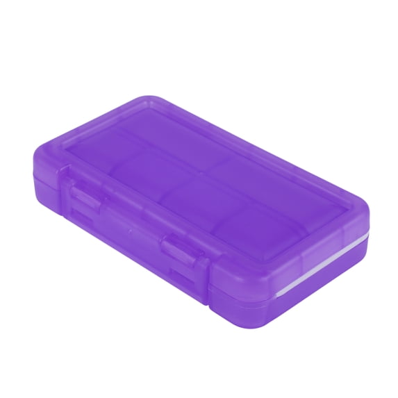 Unique Bargains 1 Pc 6 Grids Single Layer Pill Case Portable for Travel Purple