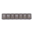 thumbnail image 1 of Unique Bargains 1 Pc 7 Compartment Single Row Pill Case Lightweight for Travel Clear Gray, 1 of 6