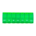 thumbnail image 1 of Unique Bargains 1 Pc 7 Compartment Single Row Pill Case Lightweight for Travel Green, 1 of 6