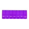 thumbnail image 1 of Unique Bargains 1 Pc 7 Compartment Single Row Pill Case Lightweight for Travel Purple, 1 of 6