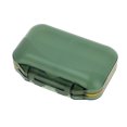 thumbnail image 1 of Unique Bargains 1 Pc 7 Grids Double Layer Pill Box for Travel Green Yellow, 1 of 6