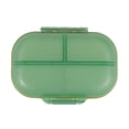 thumbnail image 1 of Unique Bargains 1 Pc 7 Grids Double Layer Pill Case Portable for Travel Clear Green, 1 of 6
