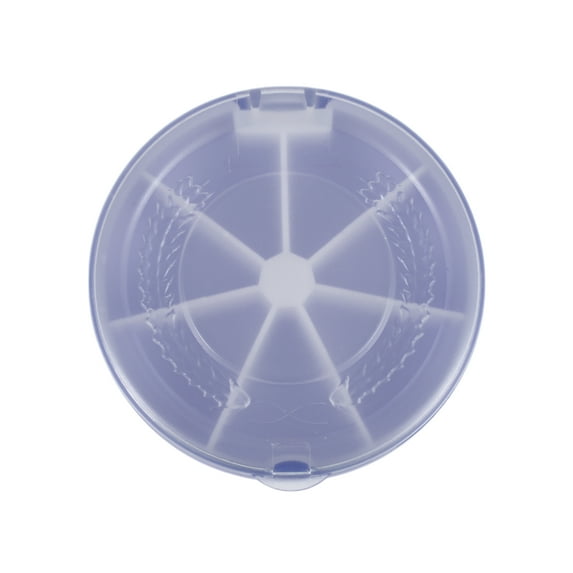 Unique Bargains 1 Pc 7 Grids Flip Up Circular Pill Case Lightweight for Travel Blue Purple