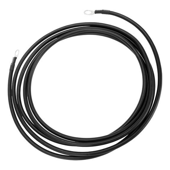 Unique Bargains 1 Pc 8 AWG Gauge 10Ft Tinned copper Battery Inverter Cable 3/8" 5/16" Lug Universal Black