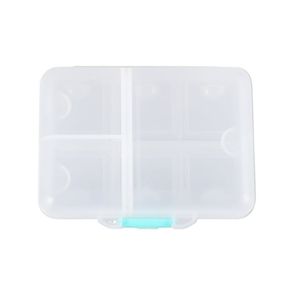 Unique Bargains 1 Pc 9 Grids Double Layer Pill Case Durable for Travel Clear
