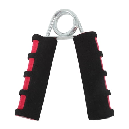 Unique Bargains 1 Pc A-shaped Fingerprint Hand Grip Strengthener for Home Red PP Spring Steel