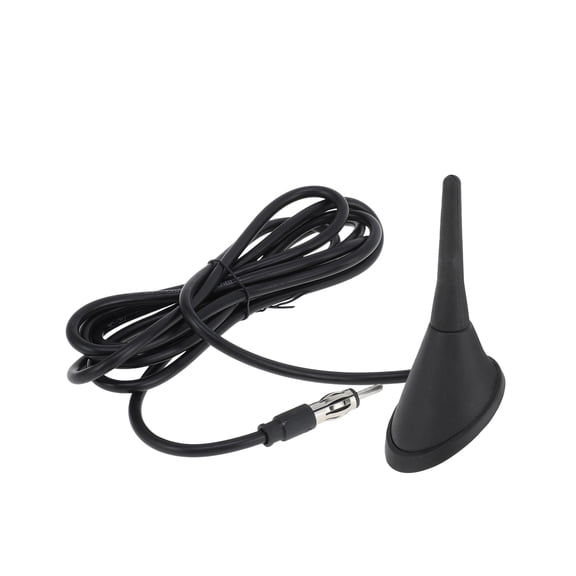Unique Bargains 1 Pc AM/FM Radio Signal Antenna Mount 2.6" Car Radio Aerial with 47.2" Cable Black Rubber ABS Metal