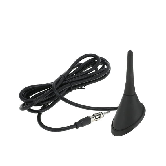 Unique Bargains 1 Pc AM/FM Radio Signal Antenna Mount 2.6" Car Radio Aerial with 59.1" Cable Black Rubber ABS Metal