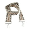 thumbnail image 1 of Unique Bargains 1 Pc Adjustable Bright Silver Tone Hook Handbag Strap for Dating Light Brown Polyester, 1 of 5